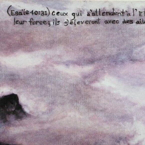 “Eagle Over the Mountains” by S. Kesslar – 1989 – Inspirational Mountain & Eagle - Picture 3 of 4